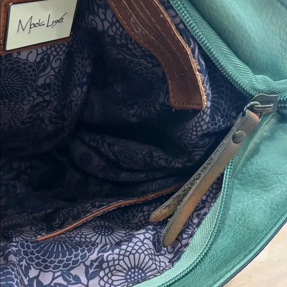 Green Leather Drawstring Bag - Picture 9 of 12